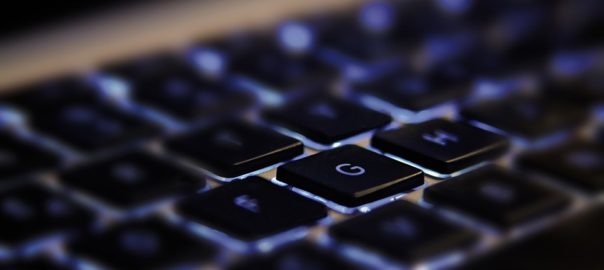 Black tiles of keyboard